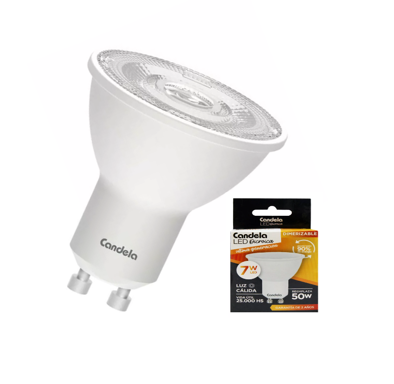 LAMPARA LED DICROICA 7W DIMERIZABLE L/C - CANDELA